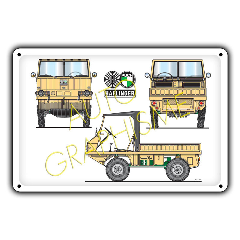 Steyr Puch Halfinger metalen plaat - AG-FO-089 - FO-089 - 3661768835463