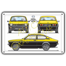 Metalen plaat OPEL KADETT GT-E 1L9 - AG-FO-091 - FO-091 - 36617681518476
