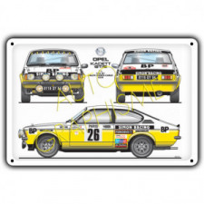 Metalen plaat Opel Kadett GT-E 2.0L Mc