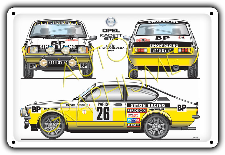 Opel Kadett GT-E 2.0L Mc metal panel - AG-FO-092 - FO-092 - 36617681518486