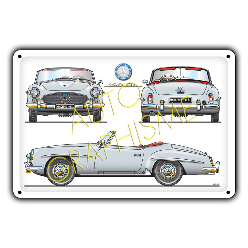 Mercedes 190 SL Metal Panel - AG-FO-101 - FO-101 - 36617681518523