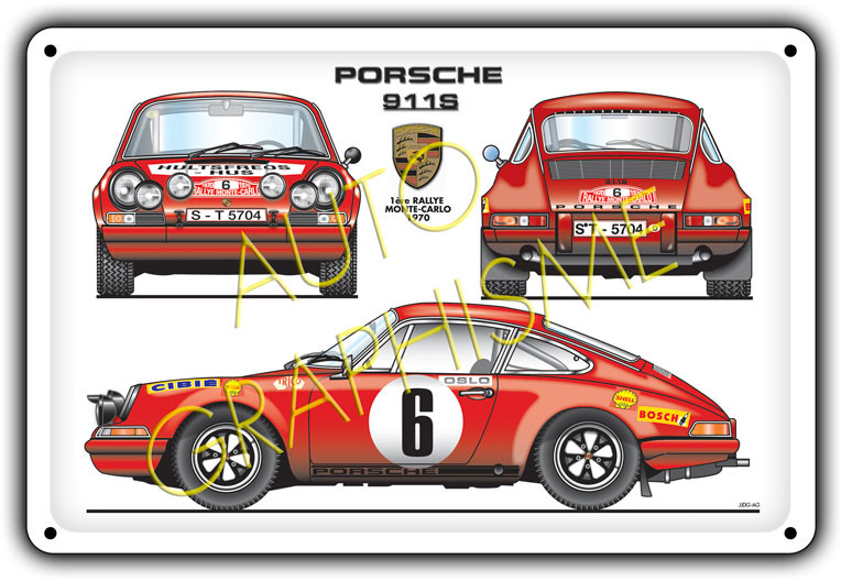 Pannello metallico Porsche 911S Mc - AG-FO-104 - FO-104 - 36617681518553
