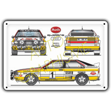 Metalen Plaquette Audi Quattro Mc - GT2i - AG-FO-106 - FO-106 - 36617681518573