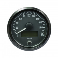 VDO SingleViu? Speedometer Diameter 80 Black Background 200KM/H