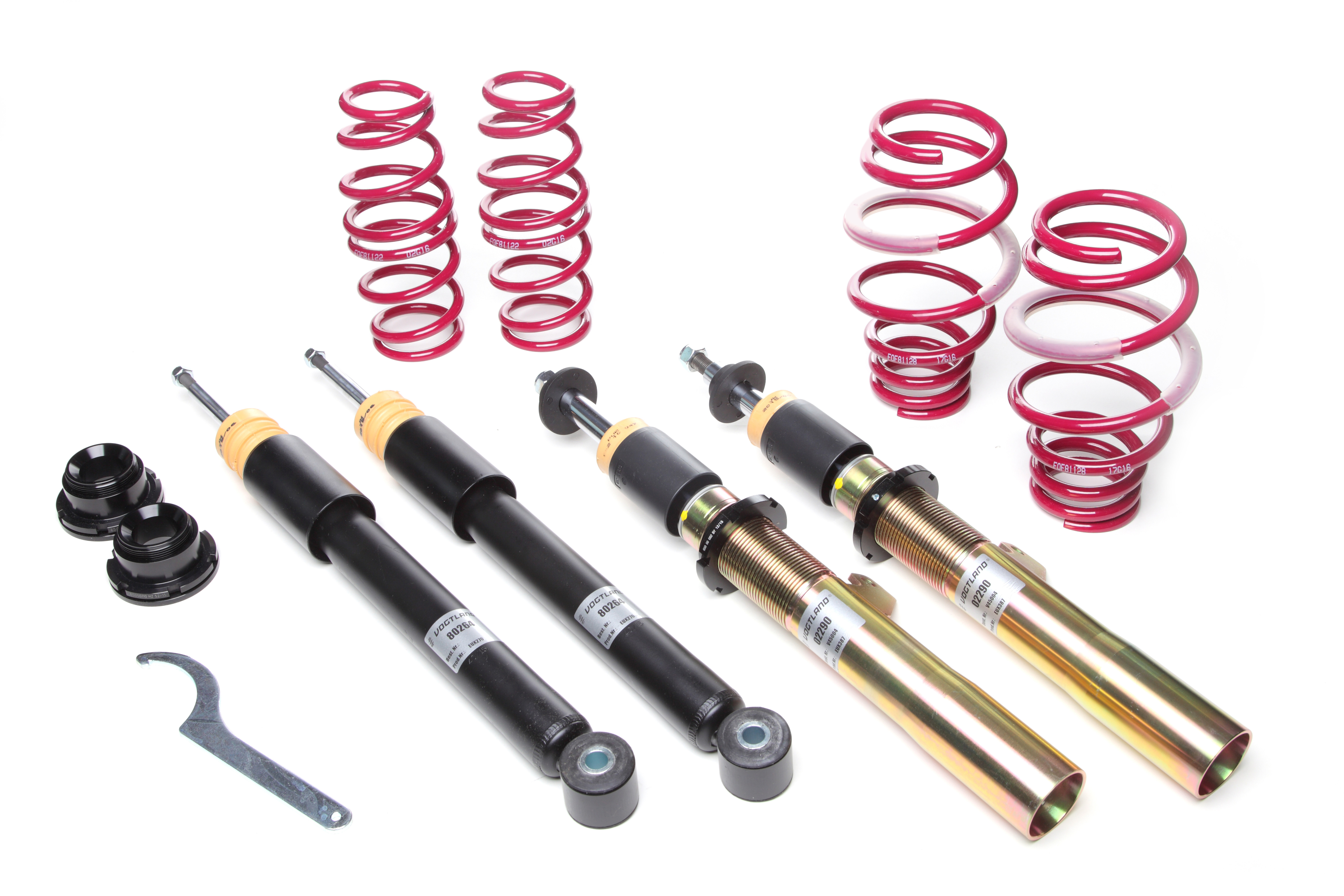 Kit combinés filetés VOGTLAND pour VW Scirocco 2.0 TDI 136cv 2010/11-2018/12 - VOG-968373 - 968373 - 4251244616779