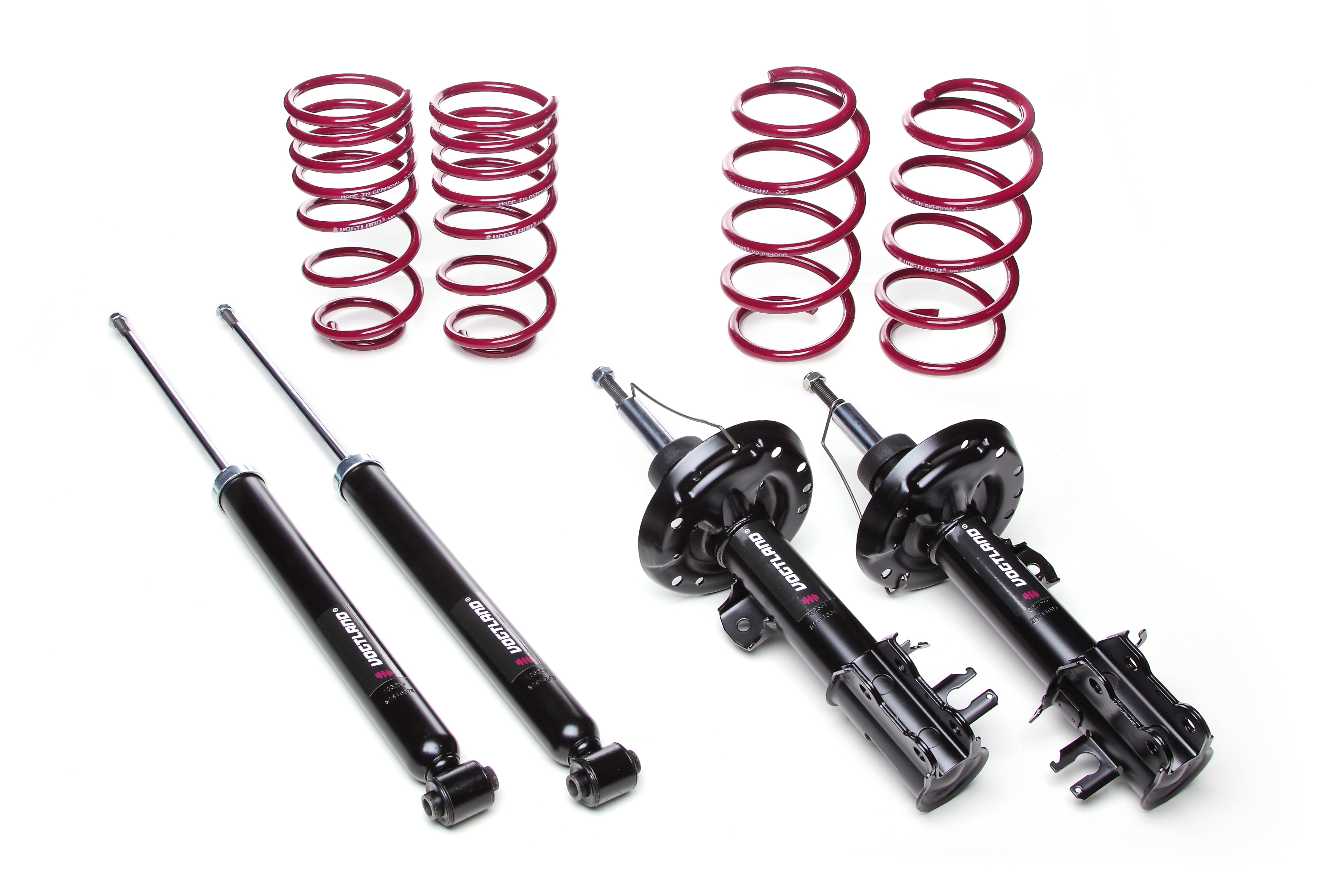 Kit amortisseurs et ressort courts VOGTLAND Fiat Grande Punto 1.2 65cv 05/10-09/12 - VOG-960392 - 960392 - 4251244609955