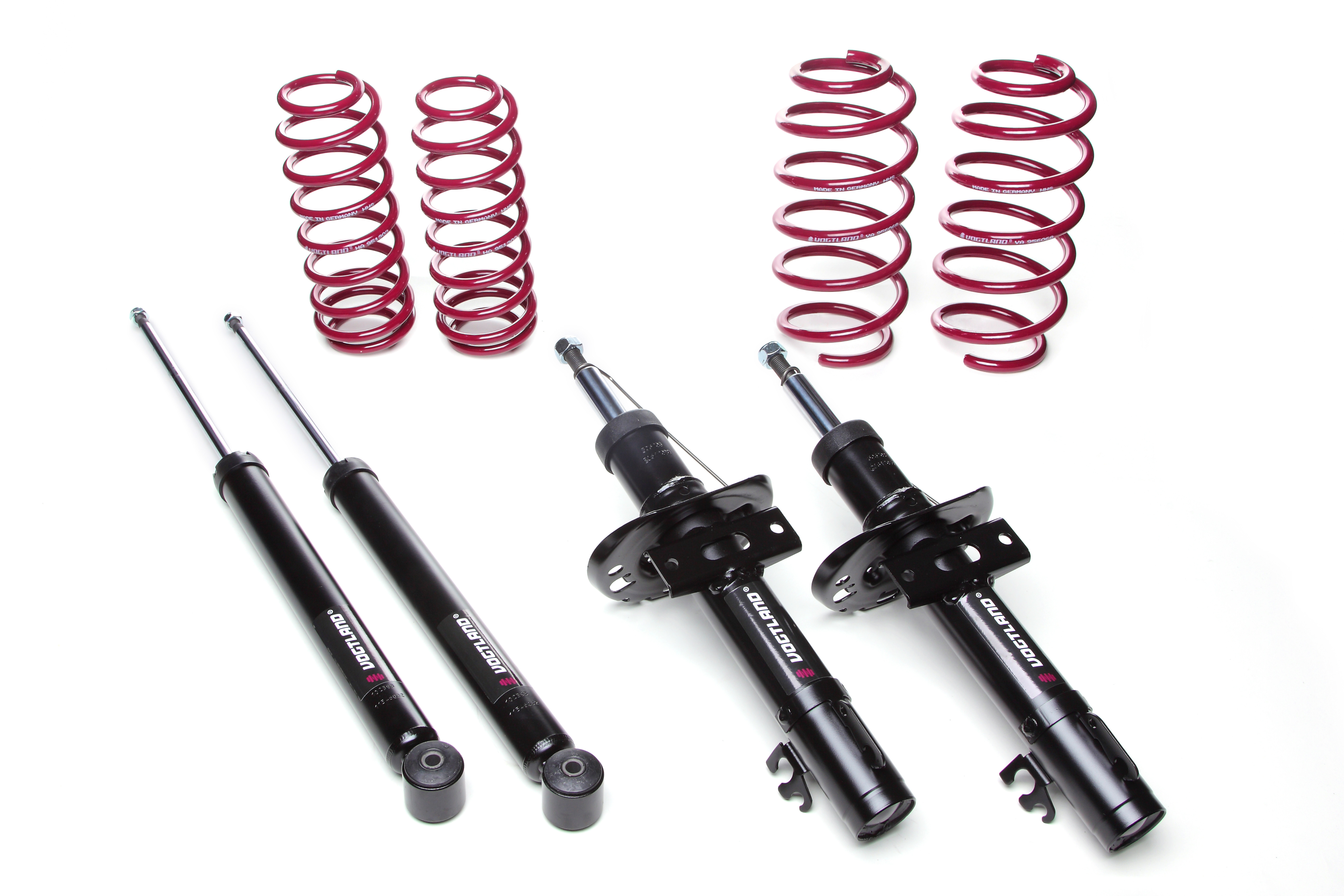 Kit amortisseurs et ressort courts VOGTLAND pour VW Polo 1.2 TDI 75cv 2009/10-2018/12 - VOG-960384 - 960384 - 4251244612955