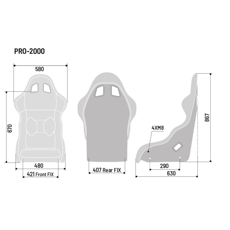 Sparco Pro 2000 QRT kuipstoel - 008016RNR - 008016RNR - 8033280302856