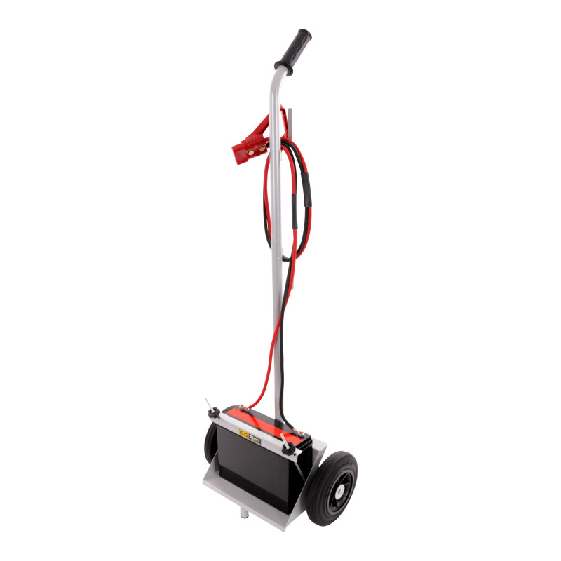 Batterijwagen met enkele bak en afwerking in grijze epoxylak - BG-R100P - BGR100P - 5060252090643