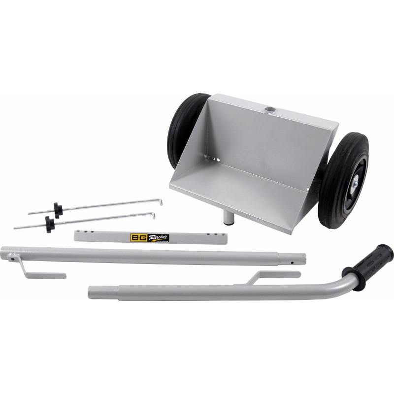 Căruț simplu pentru baterie, cu un singur compartiment, vopsit cu vopsea epoxidică gri - BG-R100P - BGR100P - 5060252090643