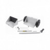 Chariot porte batterie double bacs peinture epoxy grise