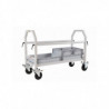Chariot pliable pour pneus et accessoires paddock gris, roues polypropylène/caoutchouc - GT2i