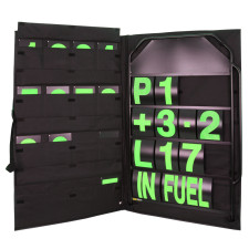 Zwarte aluminium signalisatie kit inclusief groene nummers en tas - GT2i - BG-R250BLA-G - BGR250BLA-G - 5060252091404