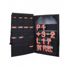 Kit panneautage large alu noir chiffres oranges avec sac
