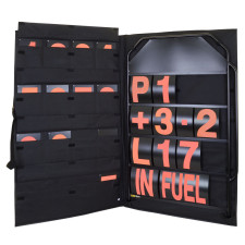Zwarte aluminium signalisatie kit, oranje nummers, draagtas - GT2i - BG-R250BLA-O - BGR250BLA-O - 5060252091411