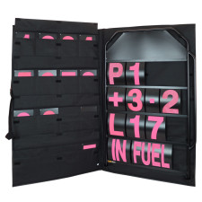 Zwarte aluminium sign kit, roze nummers, tas inbegrepen - GT2i - BG-R250BLA-P - BGR250BLA-P - 5060252091428