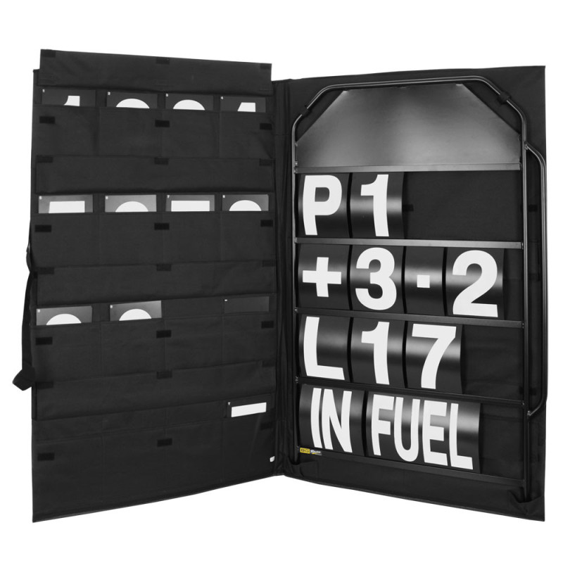 Zwarte aluminium sign kit, witte nummers, tas inbegrepen - GT2i - BG-R250BLA-W - BGR250BLA-W - 5060252091435