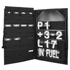 Zwarte aluminium sign kit, witte nummers, tas inbegrepen - GT2i - BG-R250BLA-W - BGR250BLA-W - 5060252091435