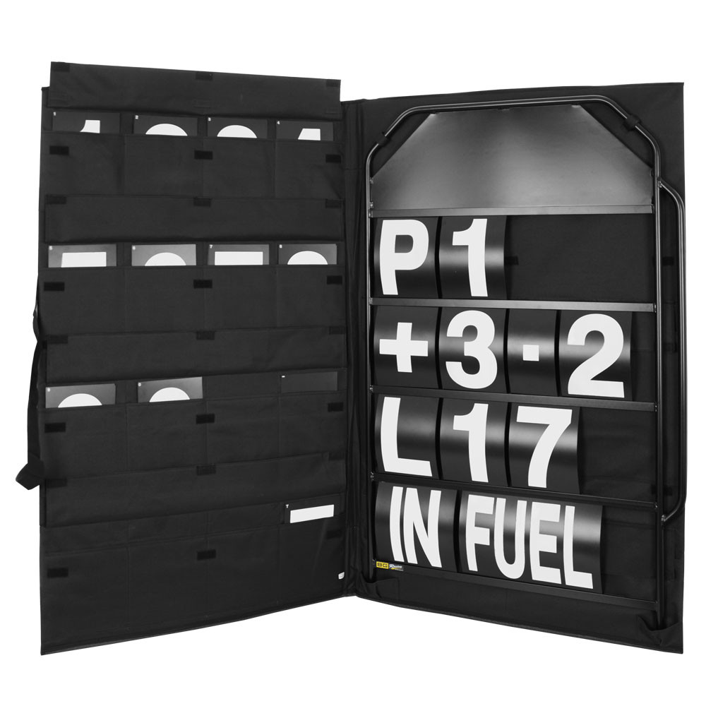 Set de signalizare din aluminiu negru, cu cifre albe, geantă inclusă - GT2i - BG-R250BLA-W - BGR250BLA-W - 5060252091435