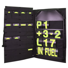 Zwarte aluminium breedwerpset met gele nummers en tas - BG-R250BLA-Y - BGR250BLA-Y - 5060252091442