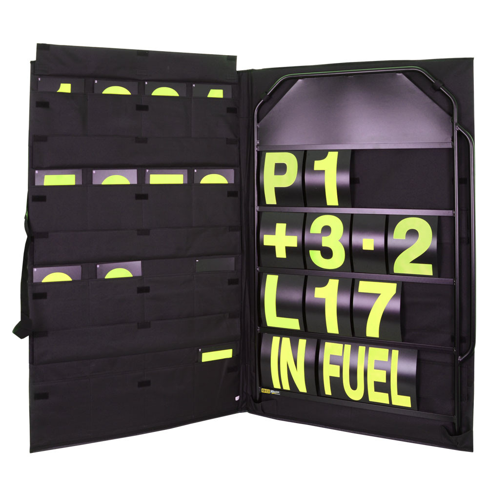 Zwarte aluminium breedwerpset met gele nummers en tas - BG-R250BLA-Y - BGR250BLA-Y - 5060252091442