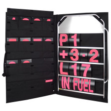 Grote aluminium bewegwijzeringset met roze nummers en tas - BG-R250P - BGR250P - 5060252091473