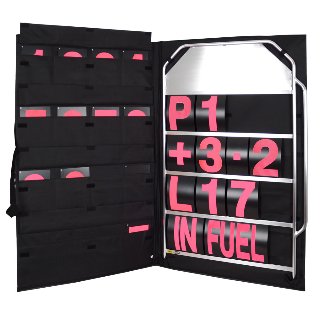 Set de panouri de signalizare largi din aluminiu cu cifre roz, cu geantă - BG-R250P - BGR250P - 5060252091473