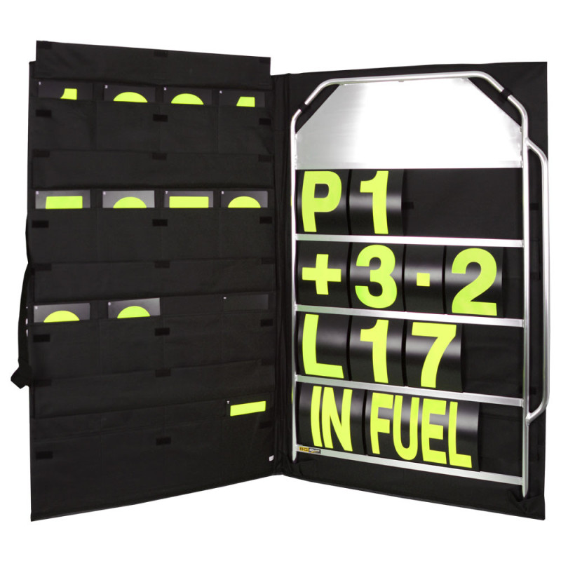 Brede aluminium bordenkit met gele nummers en tas - GT2i - BG-R250Y - BGR250Y - 5060252091480