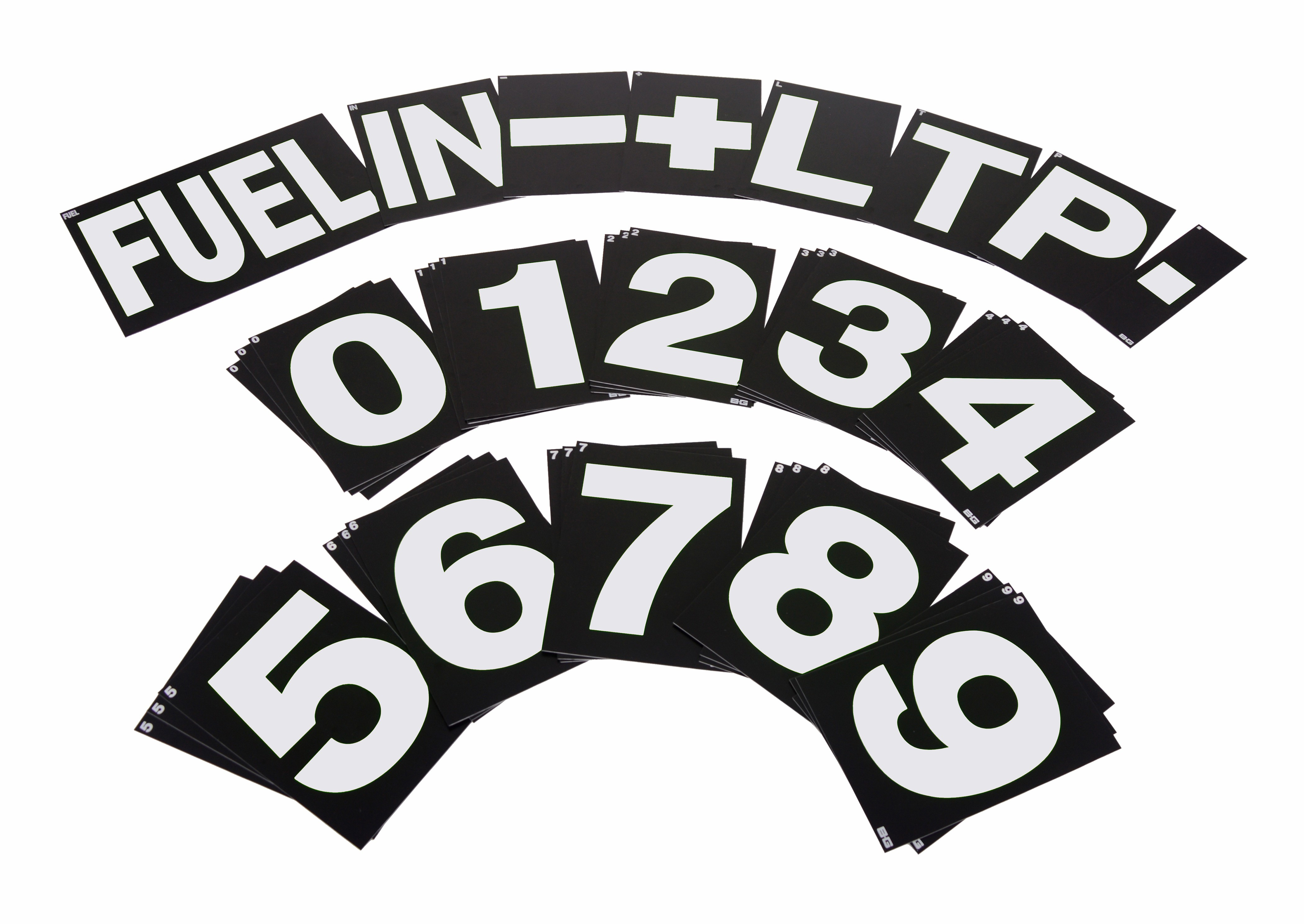 Set de cifre mari, albe, cu vizibilitate ridicată, pentru signalizare în sporturile cu mașini de curse – GT2i - BG-R252 - BGR252 - 5060252091510