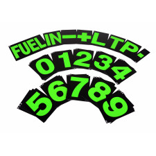 Zeer zichtbare groene beletteringsset voor B-G Racing-borden - GT2i - BG-R252G - BGR252G - 5060252093385