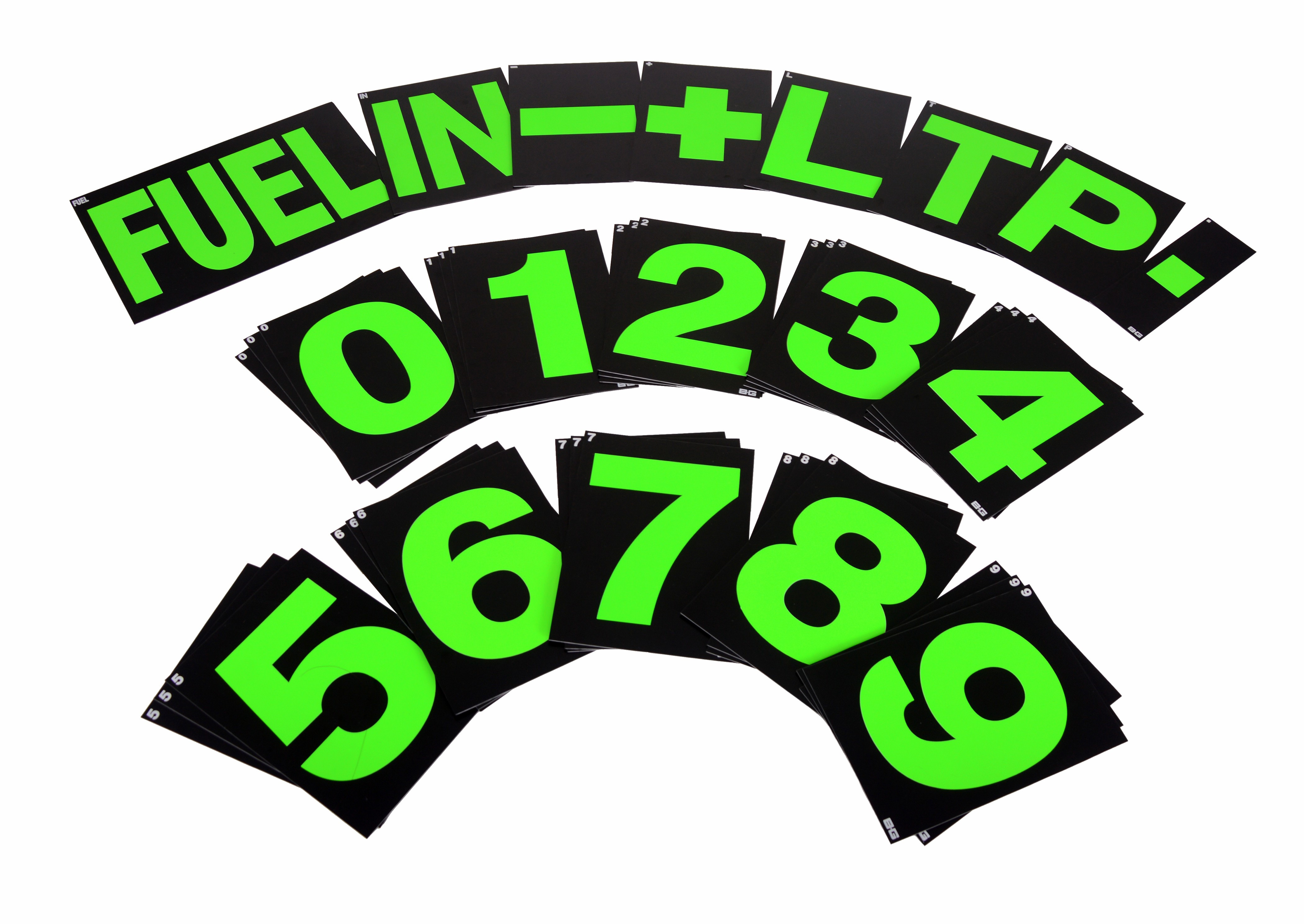 Zeer zichtbare groene beletteringsset voor B-G Racing-borden - GT2i - BG-R252G - BGR252G - 5060252093385