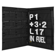 Zwarte aluminium bordenkit met witte cijfers en opbergtas - GT2i - BG-R260BLA-W - BGR260BLA-W - 5060252091572