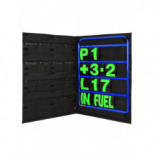 Kit panneautage alu bleu avec chiffres verts et sac de rangement