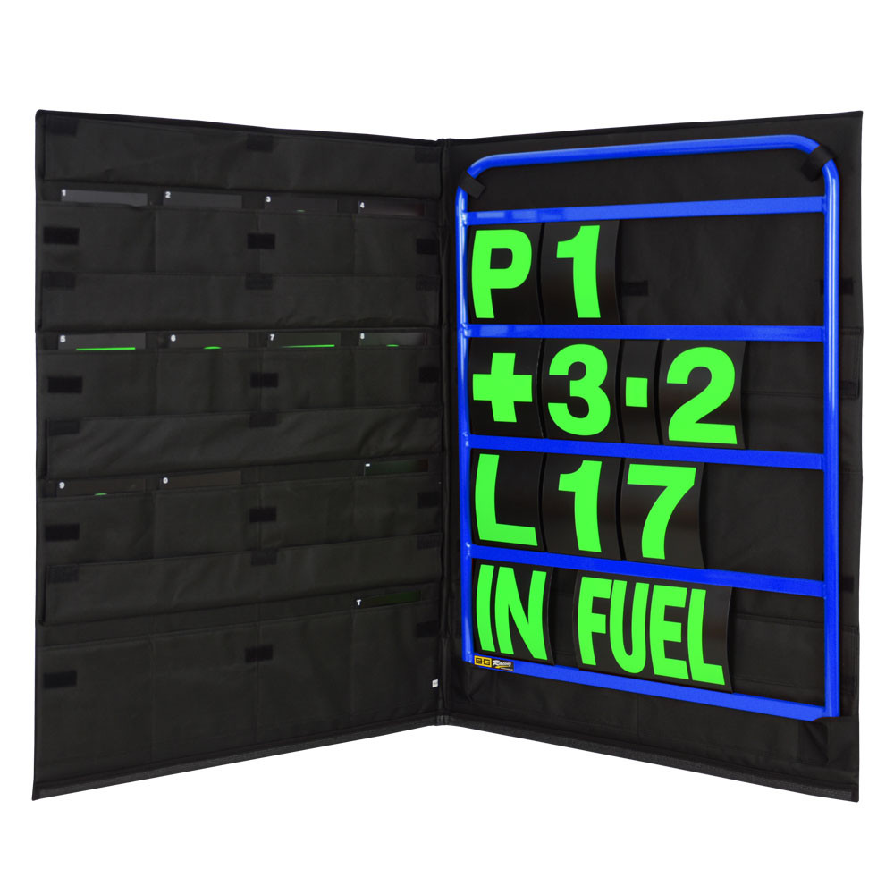 Kit panneautage aluminium bleu, chiffres verts et sac de rangement - GT2i - BG-R260BLU-G - BGR260BLU-G - 5060252091596