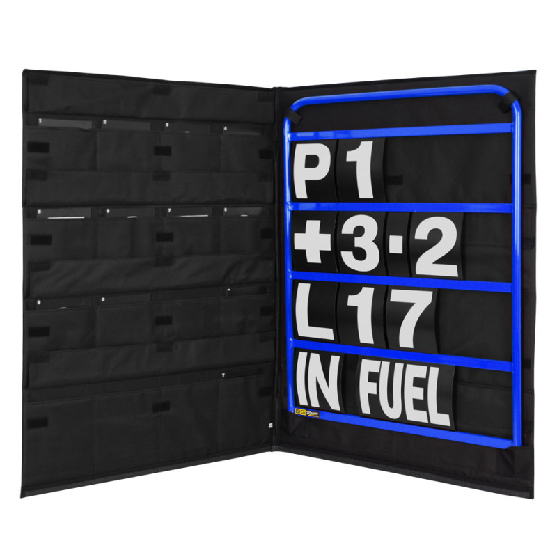 Blauwe aluminium sign kit, witte nummers en opbergtas - GT2i - BG-R260BLU-W - BGR260BLU-W - 5060252091626