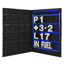 Blauwe aluminium sign kit, witte nummers en opbergtas - GT2i - BG-R260BLU-W - BGR260BLU-W - 5060252091626