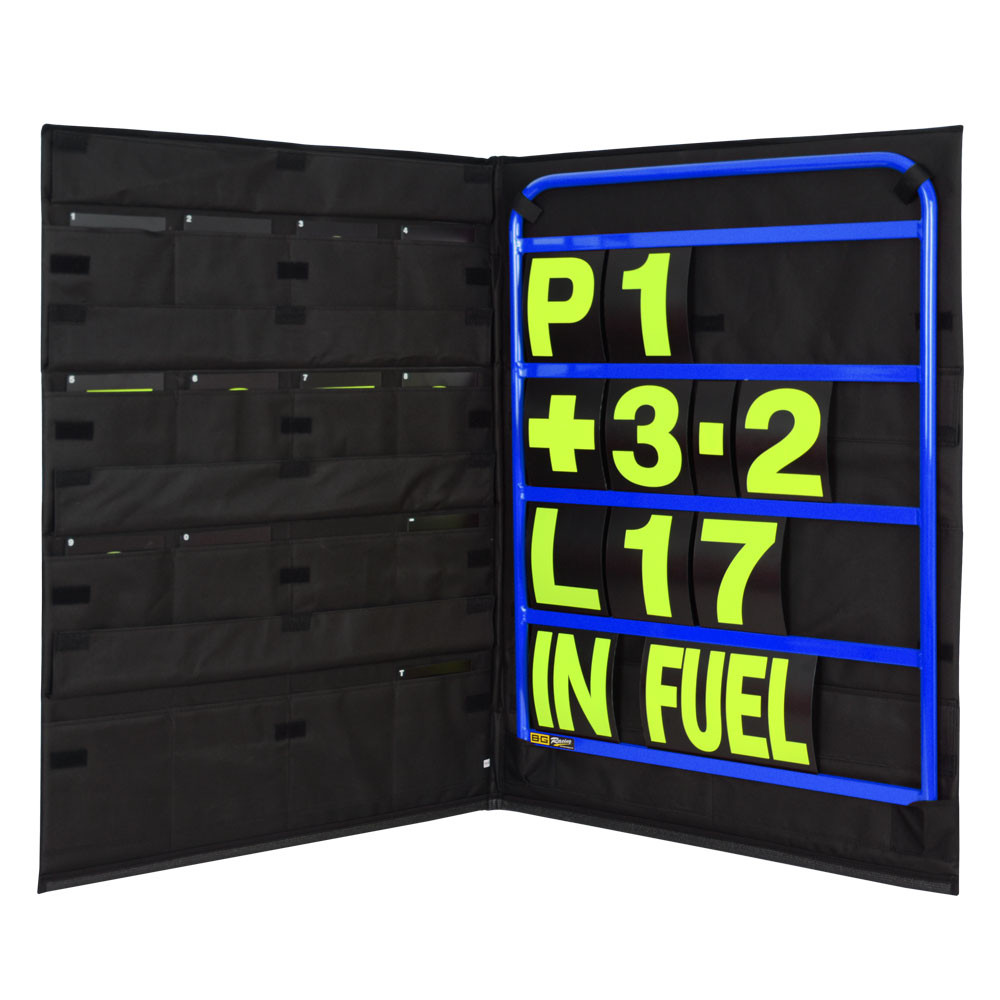 Set de signalizare din aluminiu albastru cu cifre galbene și sac de depozitare - BG-R260BLU-Y - BGR260BLU-Y - 5060252091633