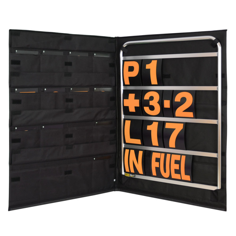 Aluminium signalisatie kit oranje nummers opbergtas B-G Racing - GT2i - BG-R260O - BGR260O - 5060252091657