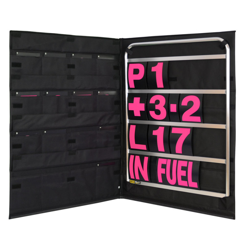 Aluminium bewegwijzeringset met roze nummers en opbergtas - BG-R260P - BGR260P - 5060252091664