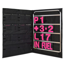 Aluminium bewegwijzeringset met roze nummers en opbergtas - BG-R260P - BGR260P - 5060252091664