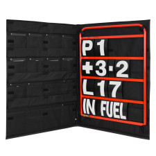 Rode aluminium bordenkit met witte cijfers en opbergtas - GT2i - BG-R260RED-W - BGR260RED-W - 5060252091701