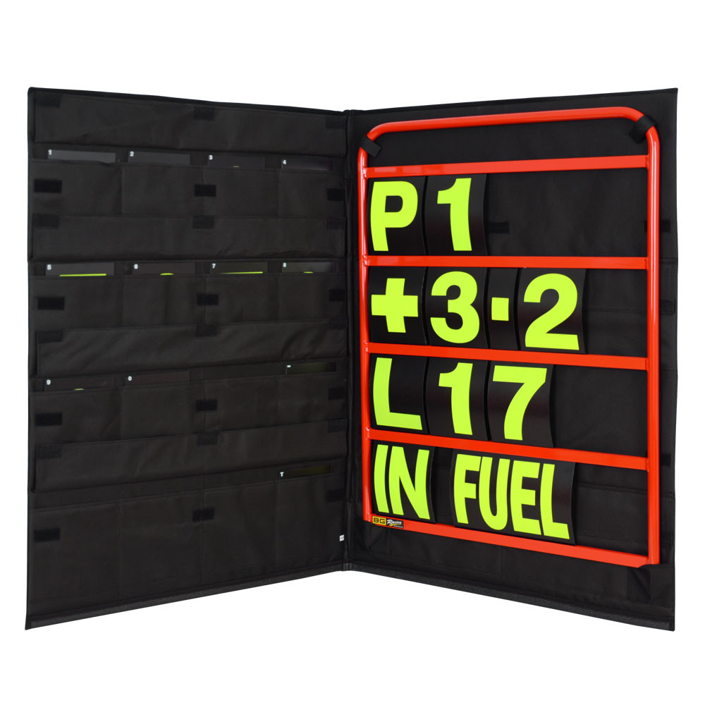 Rode aluminium bordenkit met gele nummers en opbergtas - GT2i - BG-R260RED-Y - BGR260RED-Y - 5060252091718