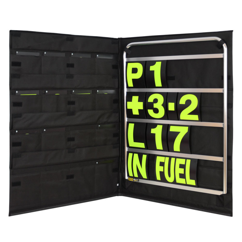 Aluminium bewegwijzeringsset met gele nummers en opbergtas - BG-R260Y - BGR260Y - 5060252091725