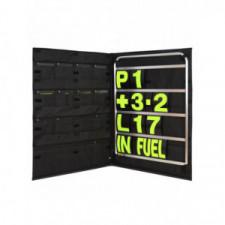 Kit panneautage alu avec chiffres jaunes et sac de rangement