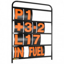 BG RACING Standard black aluminum Pit Board