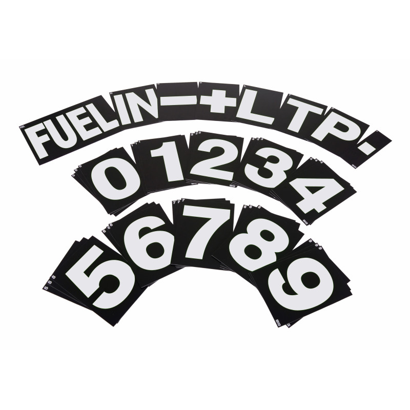 Witte nummeringskit voor B-G Racing-panelen - GT2i - BG-R262 - BGR262 - 5060252091770