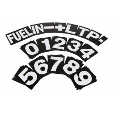 Witte nummeringskit voor B-G Racing-panelen - GT2i - BG-R262 - BGR262 - 5060252091770