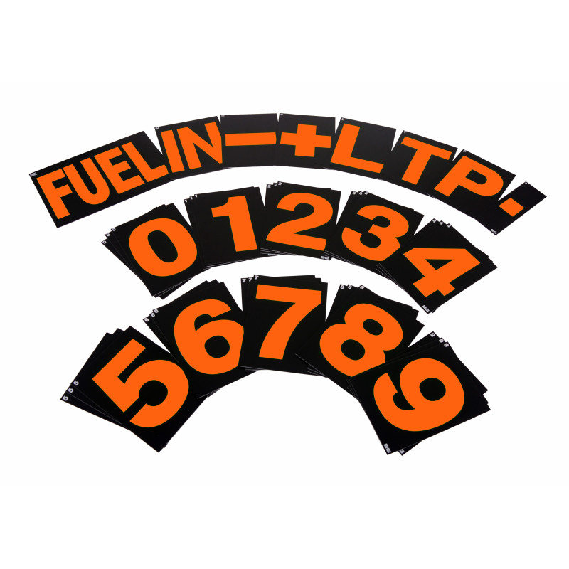Hoge zichtbaarheid oranje nummerset voor wedstrijdborden - GT2i - BG-R262O - BGR262O - 5060252093439