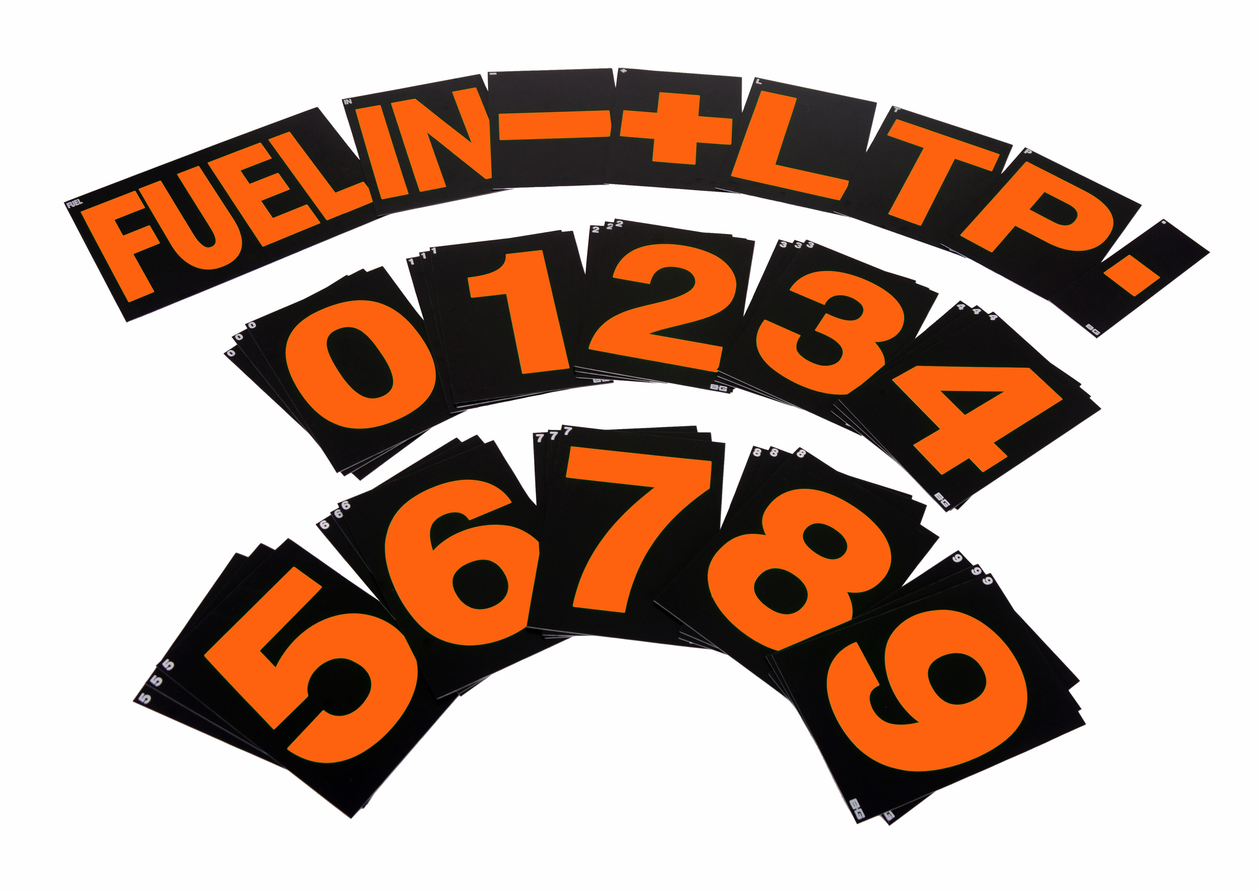 Hoge zichtbaarheid oranje nummerset voor wedstrijdborden - GT2i - BG-R262O - BGR262O - 5060252093439