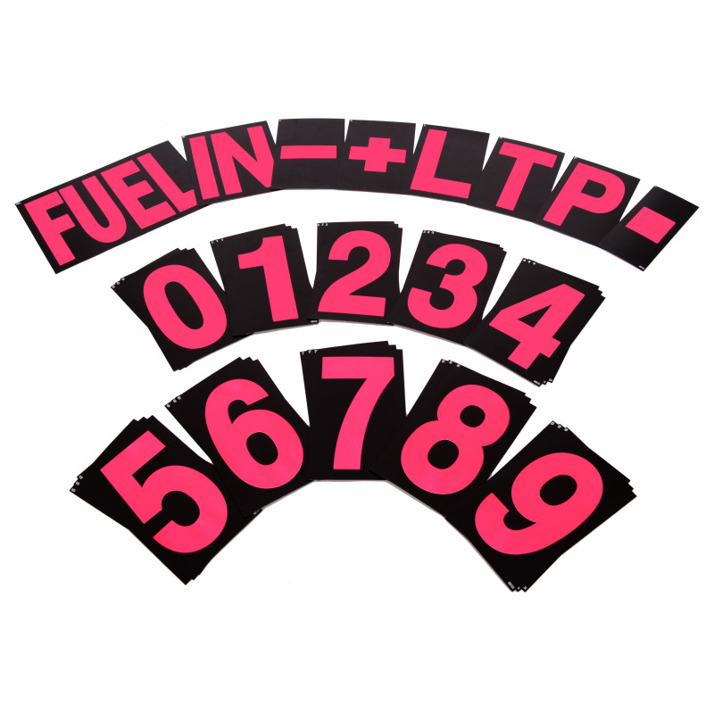 Hoge zichtbaarheid roze nummer kit voor auto sport bewegwijzering - GT2i - BG-R262P - BGR262P - 5060252091787